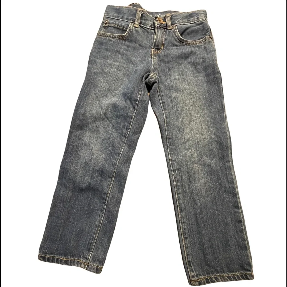 Kids Place Straight Distressed jeans adjustable waist denim jeans size 5